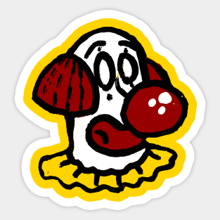 Yellow Collar Clown Sticker